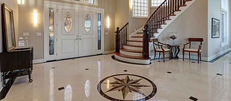 Limestone Flooring for a Grand Entrance